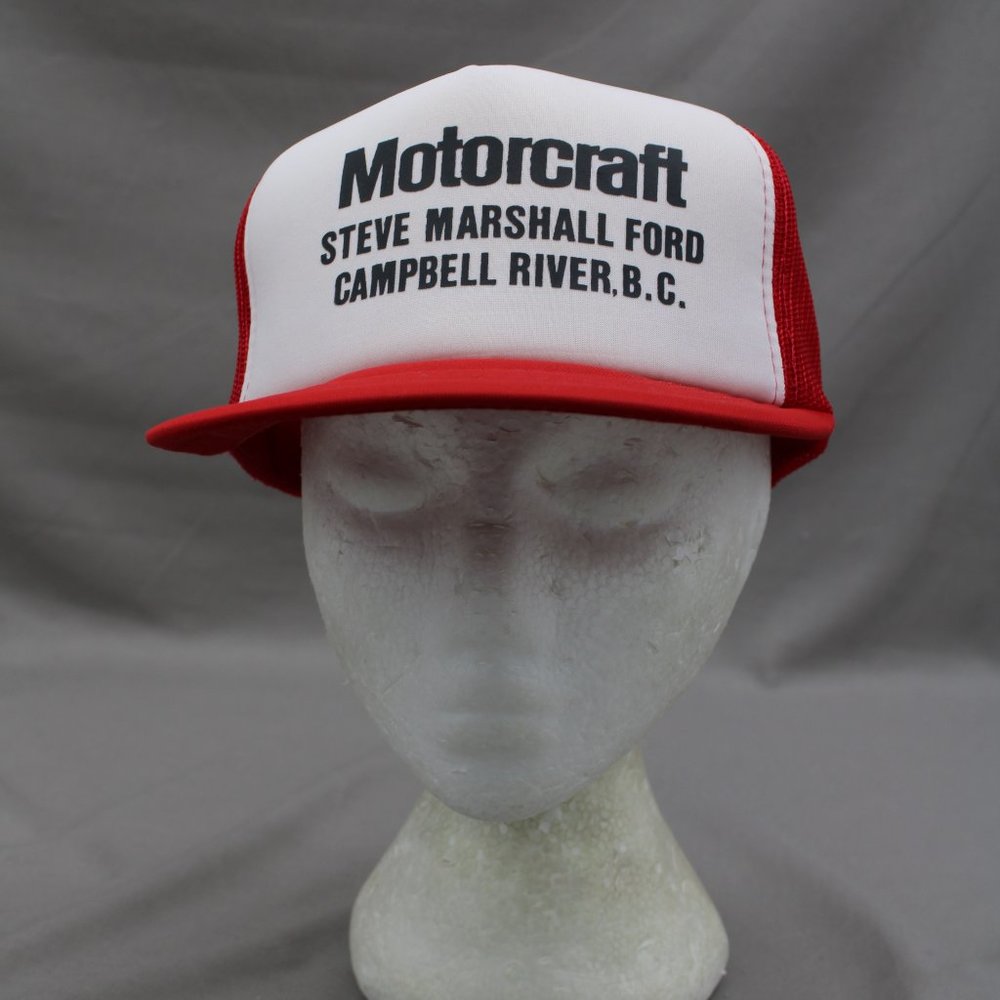 Vintage Screened Trucker Hat - Motorcraft Campbell River BC - Adult Snapback
